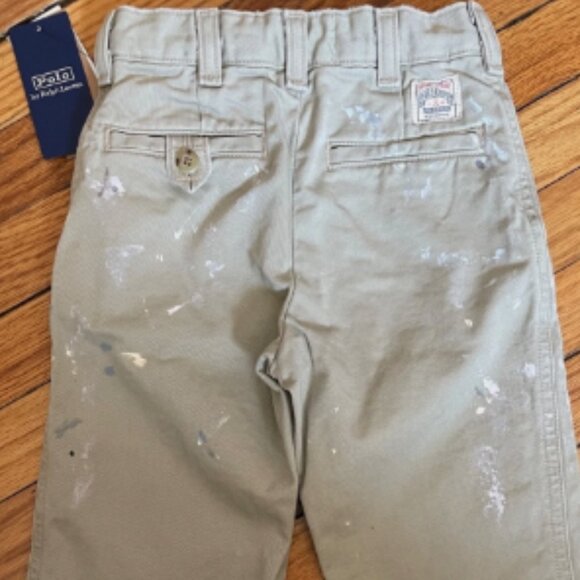 Ralph Lauren Paint Splatter Chino Pants Boys Size 4T/4 nwt - Picture 4 of 5